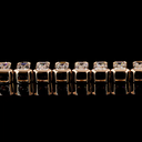 7.16 Cts 14k Rose Gold Emerald Shape Tennis Bracelet - Image 4