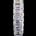 8.1 Cts 14k White Gold Emerald Shape Hoops Earring - Image 3