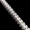 5.27 Cts 14k White Gold Oval Shape Tennis Bracelet - Image 3
