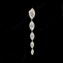 3.82 Cts 14k Yellow Gold Marquise Shape Hanging Earring - Image 4