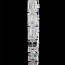 7.3 Cts 14k White Gold Emerald Shape Hoops Earring - Image 3
