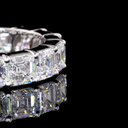 4.97 Cts 14k White Gold Asscher Shape Eternity Band Eternity Band - Image 2