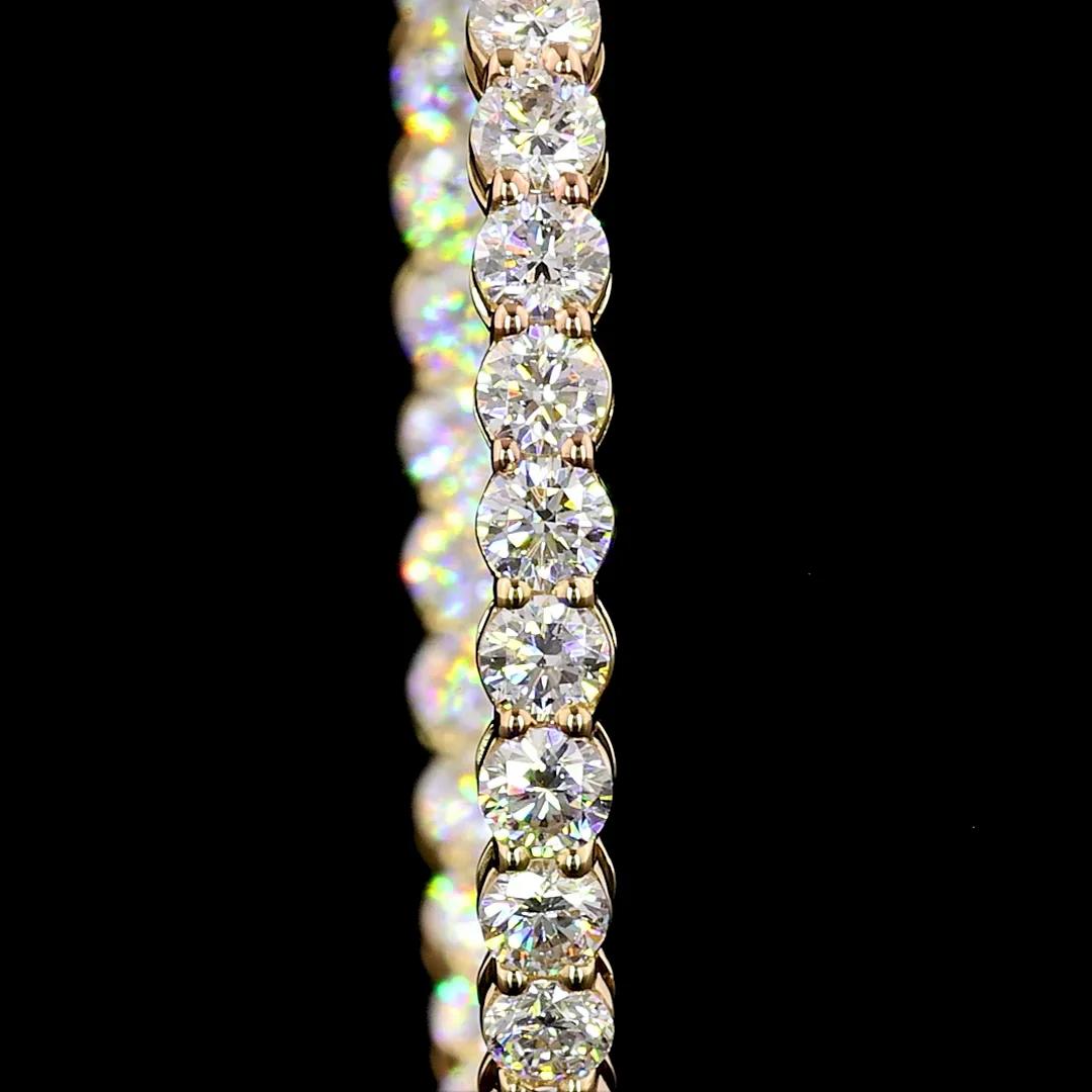 3.08 Cts 14k Yellow Gold Round Shape Hoops Earring - Image 3