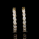 3.03 Cts 14k Yellow Gold Oval Shape Hoops Earring - Image 2