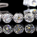10.17 Cts 14k White Gold Round Shape Tennis Bracelet - Image 4