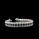 10.17 Cts 14k White Gold Round Shape Tennis Bracelet - Video