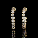 2.87 Cts 14k Yellow Gold Round Shape C Hoops Earring - Video