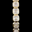3.26 Cts 14k Yellow Gold Asscher Shape C Hoops Earring - Image 3