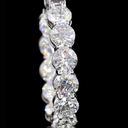 5.12 Cts 18k White Gold Round Shape Hoops Earring - Video