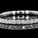 0.34 Cts 14k White Gold Round Shape Half Eternity Eternity Band - Image 2