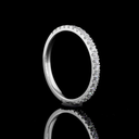 0.34 Cts 14k White Gold Round Shape Half Eternity Eternity Band - Image 3