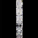7.45 Cts 14k White Gold Emerald Shape Hoops Earring - Image 3