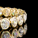 15.18 Cts 14k Yellow Gold Round Shape Tennis Bracelet - Image 2