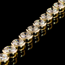 15.18 Cts 14k Yellow Gold Round Shape Tennis Bracelet - Image 4