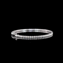 3.98 Cts 14k White Gold Round Shape Tennis Bracelet - Video