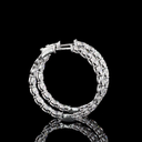 4.07 Cts 14k White Gold Oval Shape Hoops Earring - Video