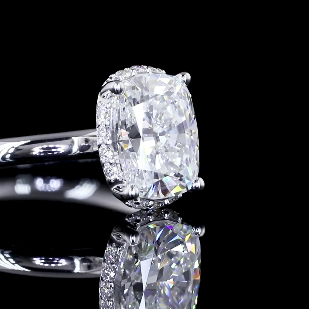 0.69 Cts 14k White Gold Round Shape 3/4 Band Eternity Band - Image 2