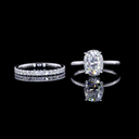 0.69 Cts 14k White Gold Round Shape 3/4 Band Eternity Band - Image 3