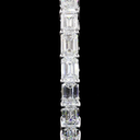 6.9 Cts 14k White Gold Emerald Shape Hoops Earring - Image 3