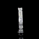 1.94 Cts 14k White Gold Emerald Shape Half Eternity Eternity Band - Image 4