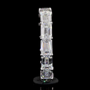 3.94 Cts 14k White Gold Emerald Shape Eternity Band Eternity Band - Image 4
