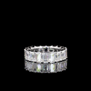 5.72 Cts 14k White Gold Emerald Shape Eternity Band Eternity Band - Video