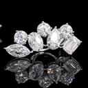 5.91 Cts 14k White Gold Mix Shape Crawler Earring - Image 4