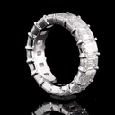 7.97 Cts 14k White Gold Emerald Shape Eternity Band Eternity Band - Image 3