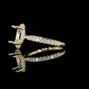 2.63 Cts 14k Yellow Gold Oval Shape Hidden Halo Ring - Image 2