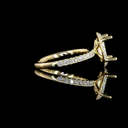 2.63 Cts 14k Yellow Gold Oval Shape Hidden Halo Ring - Image 3