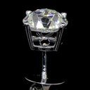 8.46 Cts 14k White Gold Old European Brilliant Shape Martini Earring - Image 4