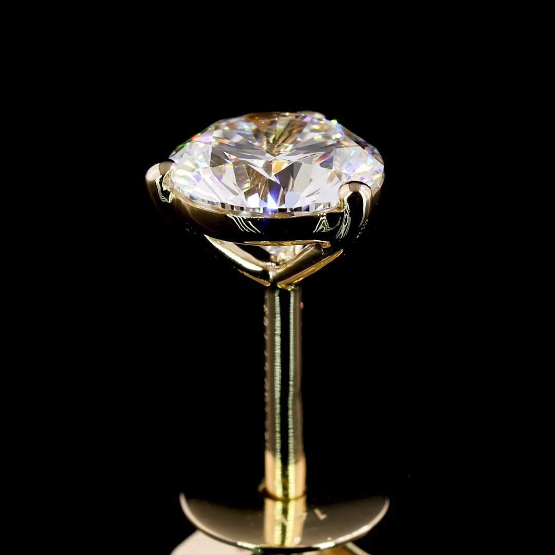 2.13 Cts 14k Yellow Gold Round Shape Martini Earring - Image 4