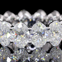 7.84 Cts 14k White Gold Oval Shape Eternity Band Eternity Band - Image 2