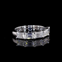 1.57 Cts 14k White Gold Emerald Shape 5 Stones Eternity Band - Video
