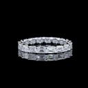 2.14 Cts 14k White Gold Emerald Shape Eternity Band Eternity Band - Video