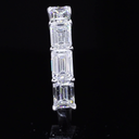 2.12 Cts 14k White Gold Emerald Shape 5 Stones Eternity Band - Image 2