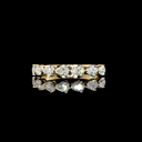 0.73 Cts 14k Yellow Gold Pear Shape Half Eternity Eternity Band - Video