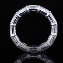 5.29 Cts 14k White Gold Emerald Shape Eternity Band Eternity Band - Image 4