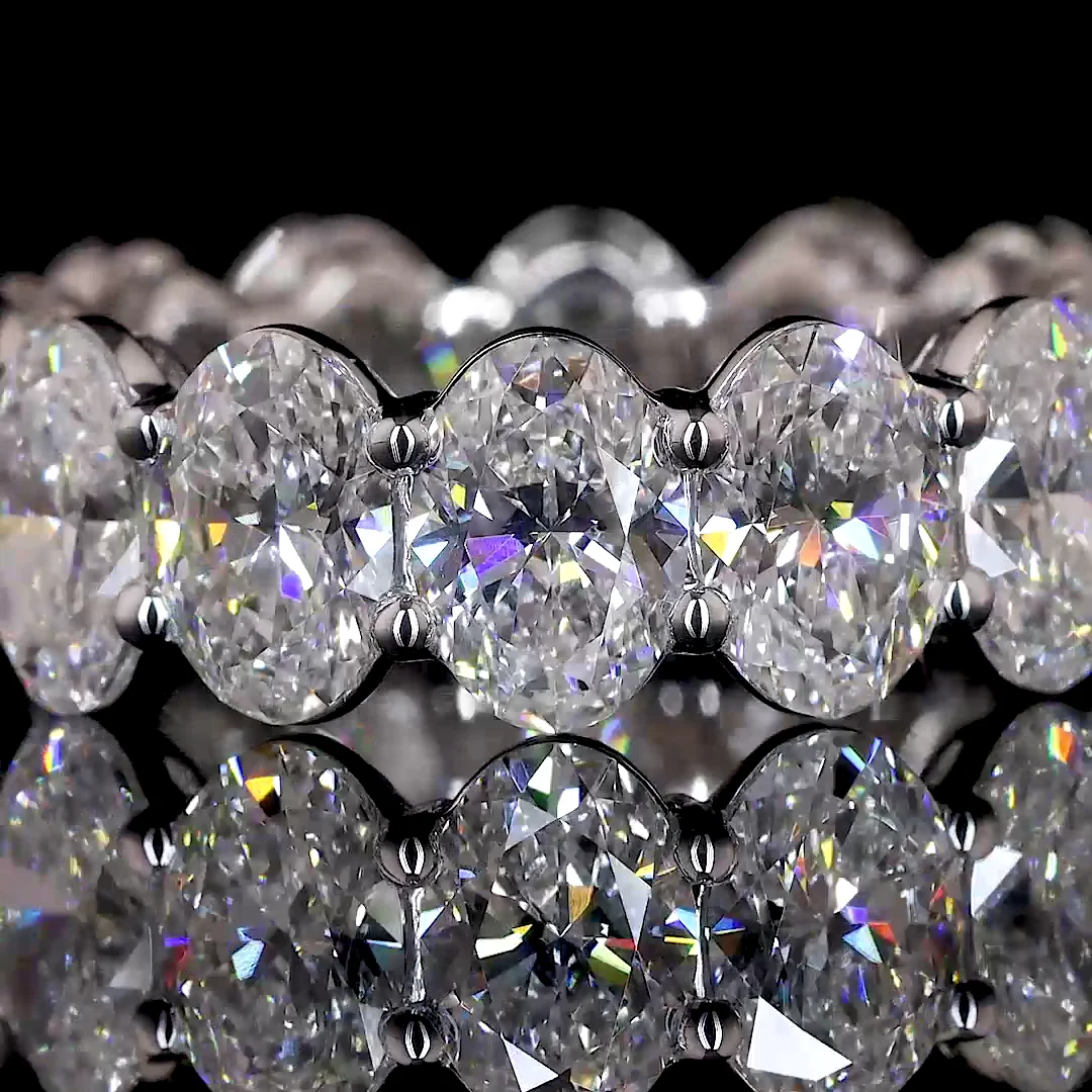 7.16 Cts 14k White Gold Oval Shape Eternity Band Eternity Band - Image 2