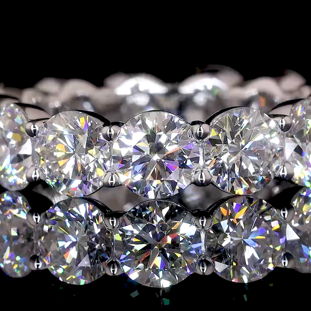 5.82 Cts 14k White Gold Round Shape Eternity Band Eternity Band - Image 2