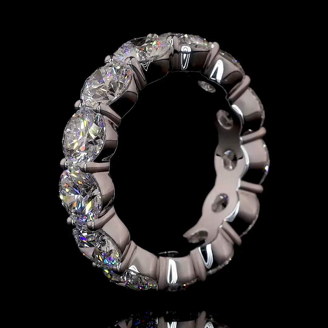 6.83 Cts 14k White Gold Round Shape Eternity Band Eternity Band - Image 4