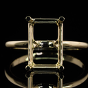 3.76 Cts 18k Yellow Gold Emerald Shape Solitaire Ring - Image 2