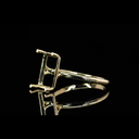 3.76 Cts 18k Yellow Gold Emerald Shape Solitaire Ring - Image 3
