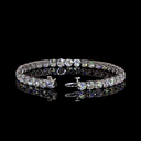 13.16 Cts 14k White Gold Round Shape Tennis Bracelet - Image 2