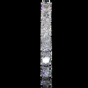 10.19 Cts 14k White Gold Radiant Shape Hoops Earring - Image 3