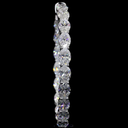 11.68 Cts 14k White Gold Oval Shape Hoops Earring - Image 3