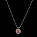 1.05 Cts 14k White Gold Cushion Modified Shape Halo Pendant - Image 2