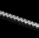 4.88 Cts 14k White Gold Oval Shape Tennis Bracelet - Image 4
