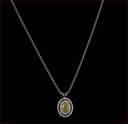 0.68 Cts 14k White Gold Oval Shape Double Halo Pendant - Video
