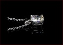 1.06 Cts 14k White Gold Cushion Modified Shape Solitaire Pendant - Image 3